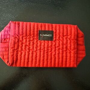 MAC Cosmetics Red Quilted Makeup Bag